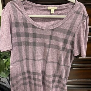 Burberry Purple Plaid Women's Top